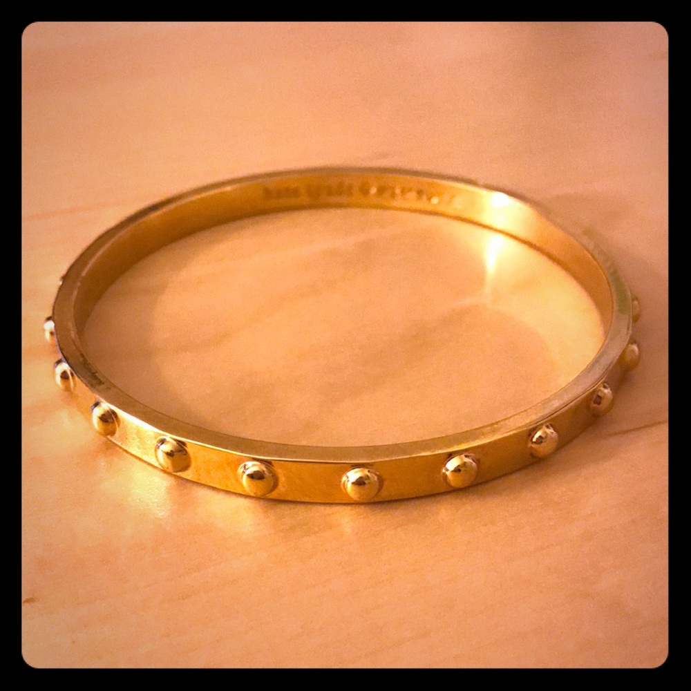 Kate Spade Round-Studded Golden Bangle